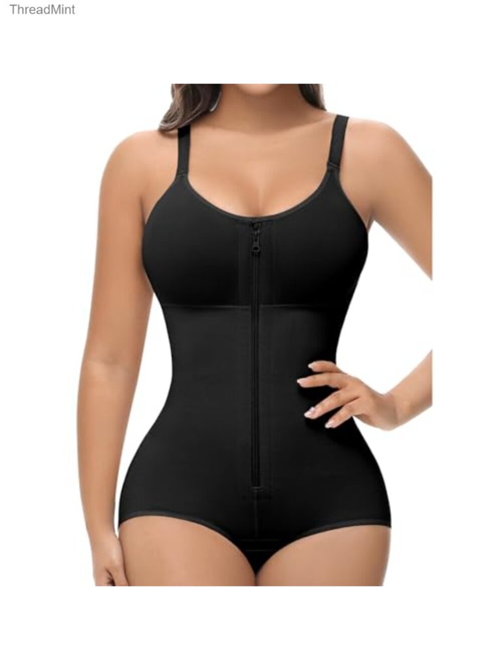 Fajas Colombianas Body Shaper with Bra Zipper Tummy Control